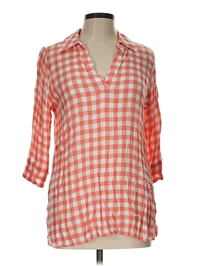 Pre-owned Soft Surroundings 3/4 Sleeve Blouse In Orange