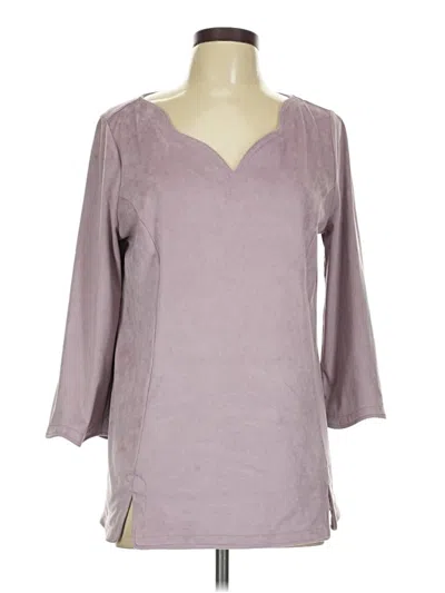 Pre-owned Soft Surroundings 3/4 Sleeve Blouse In Purple