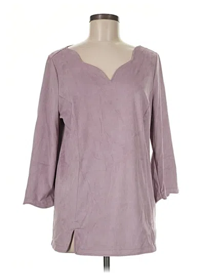 Pre-owned Soft Surroundings 3/4 Sleeve Blouse In Purple