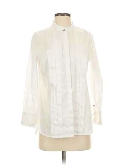 Pre-owned Soft Surroundings 3/4 Sleeve Blouse In White