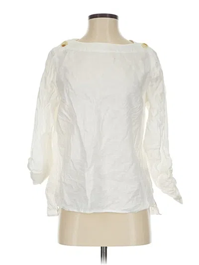 Pre-owned Soft Surroundings 3/4 Sleeve Blouse In White