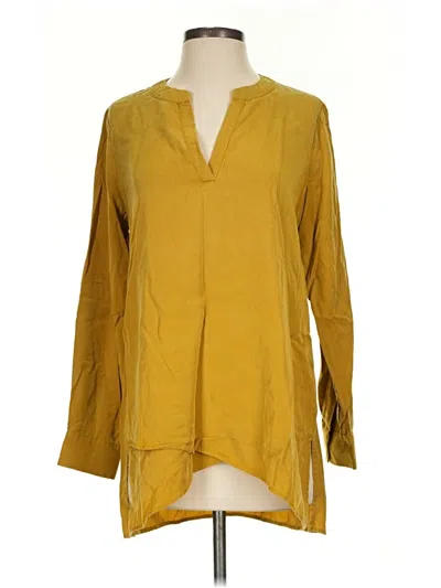 Pre-owned Soft Surroundings 3/4 Sleeve Blouse In Yellow