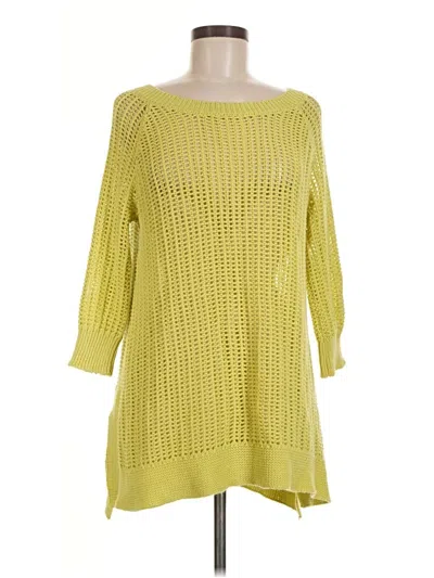 Pre-owned Soft Surroundings 3/4 Sleeve Blouse In Yellow
