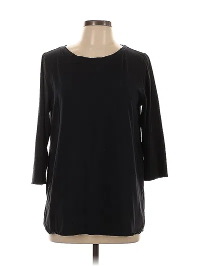 Pre-owned Soft Surroundings 3/4 Sleeve T-shirt In Black