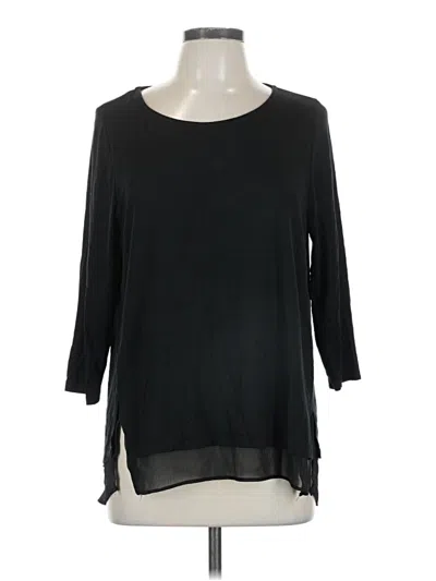 Pre-owned Soft Surroundings 3/4 Sleeve T-shirt In Black