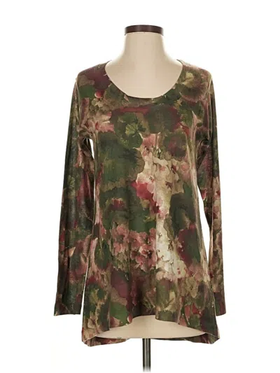 Pre-owned Soft Surroundings 3/4 Sleeve T-shirt In Brown