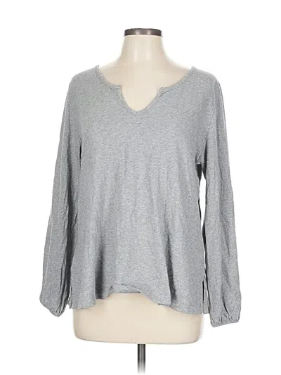 Pre-owned Soft Surroundings 3/4 Sleeve T-shirt In Gray