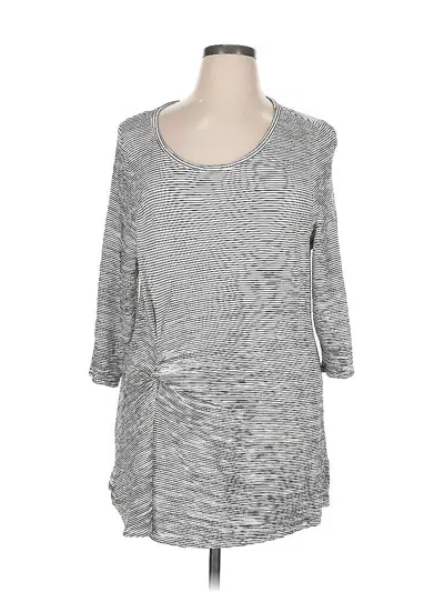 Pre-owned Soft Surroundings 3/4 Sleeve T-shirt In Silver