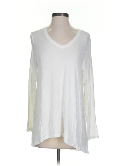 Pre-owned Soft Surroundings 3/4 Sleeve T-shirt In White