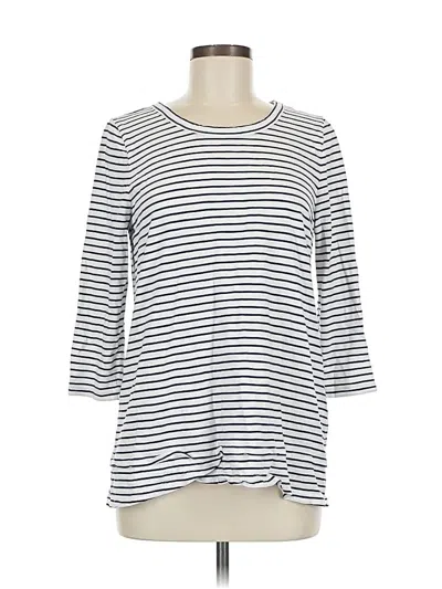 Pre-owned Soft Surroundings 3/4 Sleeve T-shirt In White