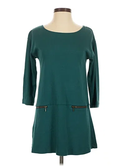Pre-owned Soft Surroundings 3/4 Sleeve Top Teal Boatneck Tops