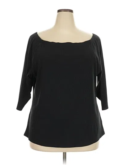 Pre-owned Soft Surroundings 3/4 Sleeve T-shirt In Black
