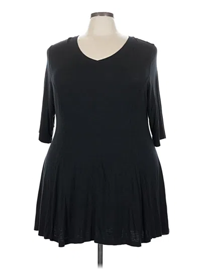 Pre-owned Soft Surroundings 3/4 Sleeve T-shirt In Black