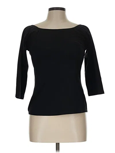 Pre-owned Soft Surroundings 3/4 Sleeve T-shirt In Black