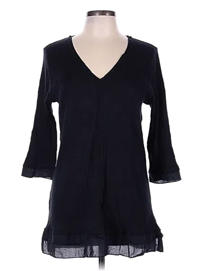 Pre-owned Soft Surroundings 3/4 Sleeve T-shirt In Black