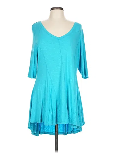 Pre-owned Soft Surroundings 3/4 Sleeve T-shirt In Blue