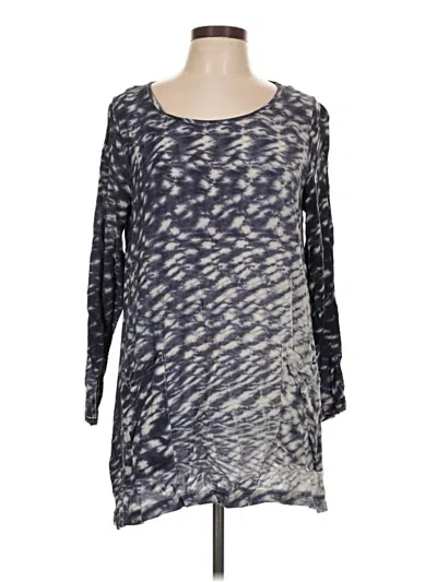 Pre-owned Soft Surroundings 3/4 Sleeve T-shirt In Blue