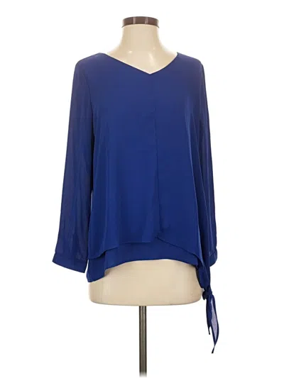Pre-owned Soft Surroundings 3/4 Sleeve T-shirt In Blue