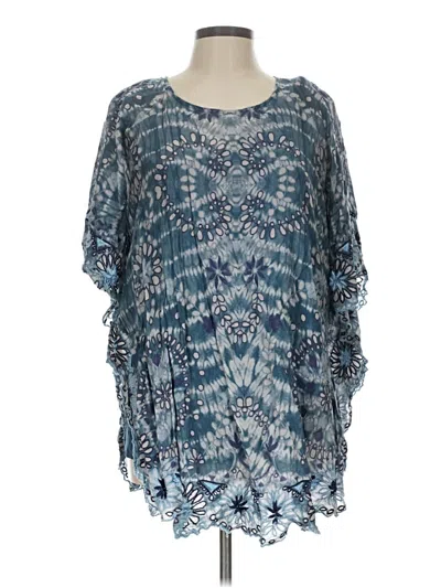 Pre-owned Soft Surroundings 3/4 Sleeve T-shirt In Blue
