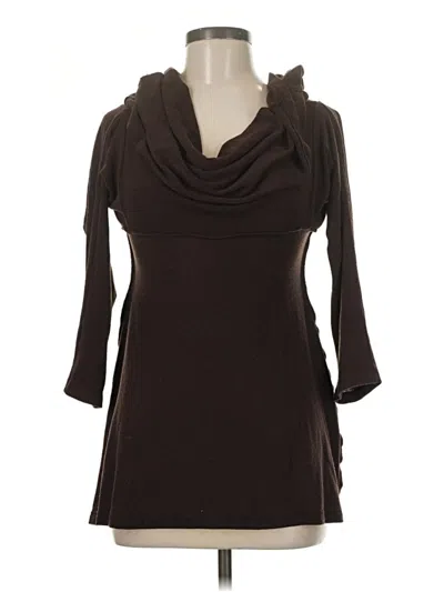Pre-owned Soft Surroundings 3/4 Sleeve T-shirt In Brown