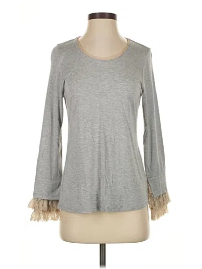 Pre-owned Soft Surroundings 3/4 Sleeve T-shirt In Gray