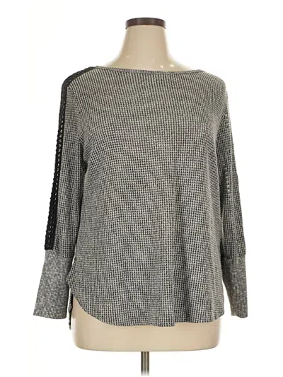 Pre-owned Soft Surroundings 3/4 Sleeve T-shirt In Gray