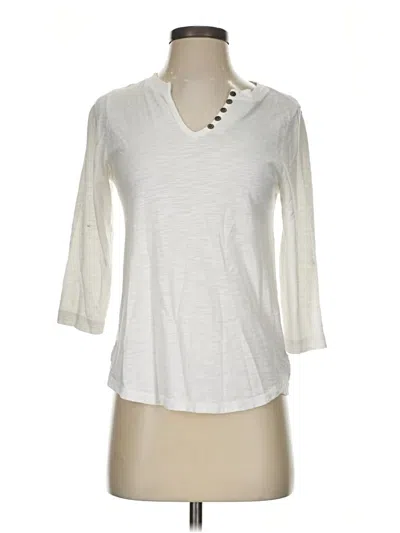 Pre-owned Soft Surroundings 3/4 Sleeve T-shirt In Ivory