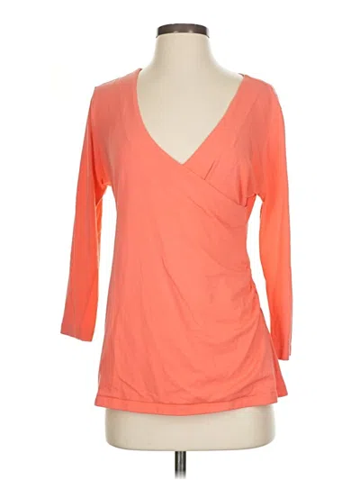 Pre-owned Soft Surroundings 3/4 Sleeve T-shirt In Orange