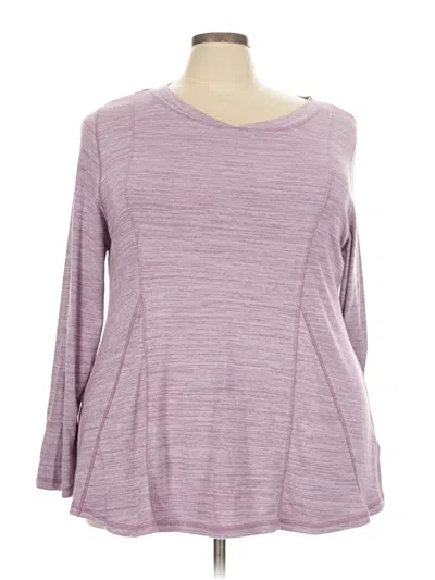 Pre-owned Soft Surroundings 3/4 Sleeve T-shirt In Purple