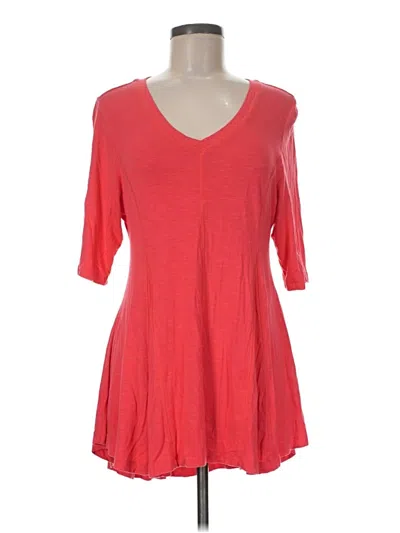 Pre-owned Soft Surroundings 3/4 Sleeve T-shirt In Red
