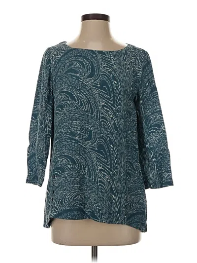 Pre-owned Soft Surroundings 3/4 Sleeve T-shirt In Teal