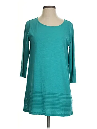 Pre-owned Soft Surroundings 3/4 Sleeve T-shirt In Teal