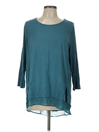 Pre-owned Soft Surroundings 3/4 Sleeve T-shirt In Teal