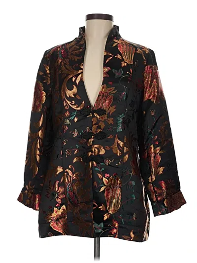 Pre-owned Soft Surroundings Blazer Jacket In Black