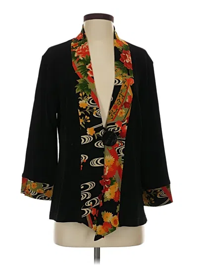 Pre-owned Soft Surroundings Blazer Jacket In Black