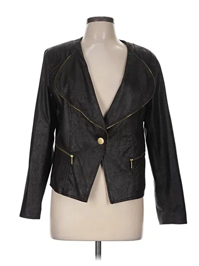 Pre-owned Soft Surroundings Blazer Jacket In Black