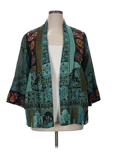 Pre-owned Soft Surroundings Blazer Jacket In Blue