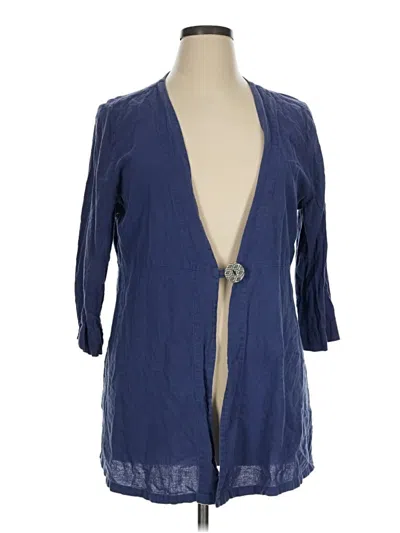Pre-owned Soft Surroundings Blazer Jacket In Blue