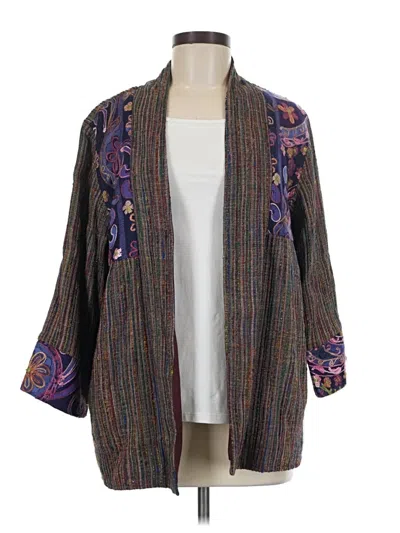 Pre-owned Soft Surroundings Blazer Jacket In Purple