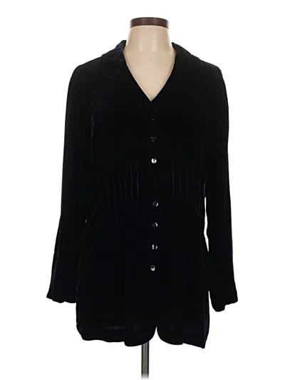 Pre-owned Soft Surroundings Cardigan Sweater In Black
