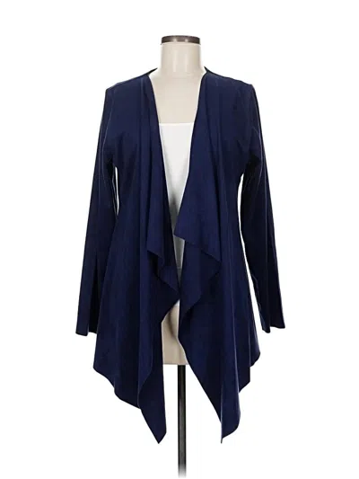 Pre-owned Soft Surroundings Cardigan Sweater In Blue