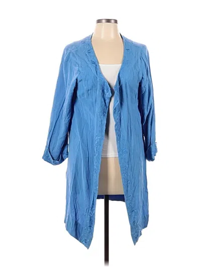 Pre-owned Soft Surroundings Cardigan Sweater In Blue