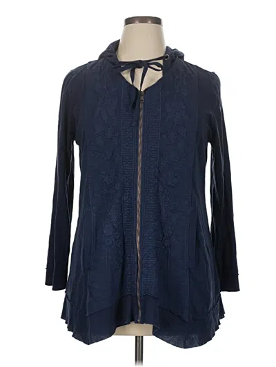 Pre-owned Soft Surroundings Cardigan Sweater In Blue