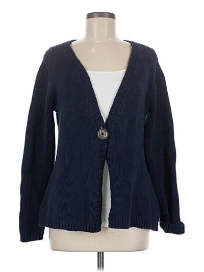 Pre-owned Soft Surroundings Cardigan Sweater In Blue