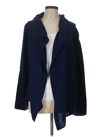Pre-owned Soft Surroundings Cardigan Sweater In Blue