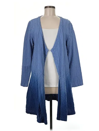 Pre-owned Soft Surroundings Cardigan Sweater In Blue