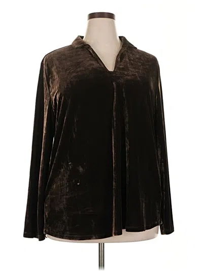 Pre-owned Soft Surroundings Cardigan Sweater In Brown