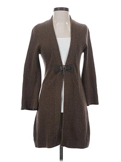Pre-owned Soft Surroundings Cardigan Sweater In Brown