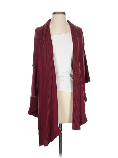 Pre-owned Soft Surroundings Cardigan Sweater In Burgundy
