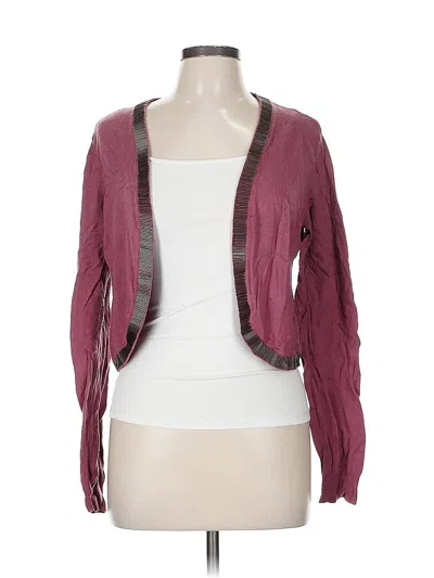 Pre-owned Soft Surroundings Cardigan Sweater In Burgundy